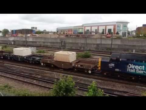Drs 37059 leads 37069 and the nuclear flask through Ashford.