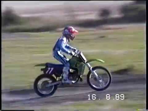 Motocross training on Charles Grassies's MX track back in 89