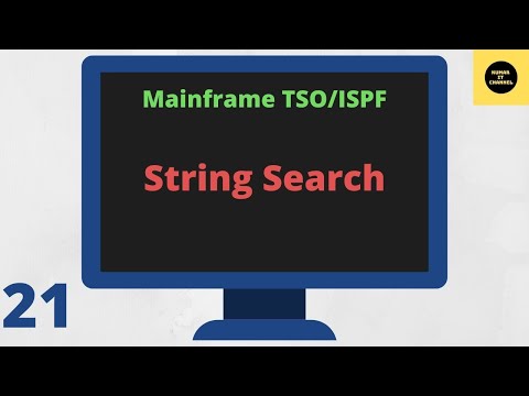String Search in TSO/ISPF - Mainframe TSO/ISPF Tutorial - Part 21