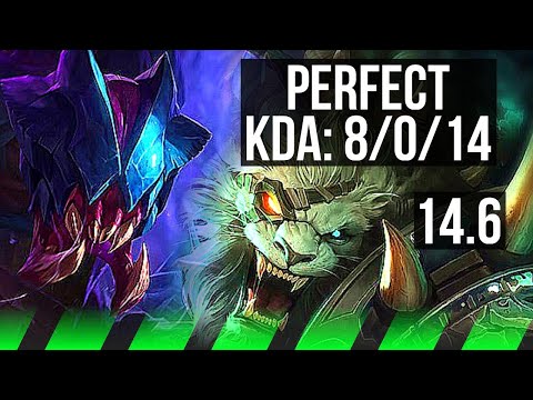 REK'SAI vs RENGAR (JNG) | 8/0/14, Rank 8 Rek'Sai, Legendary | NA Challenger | 14.6