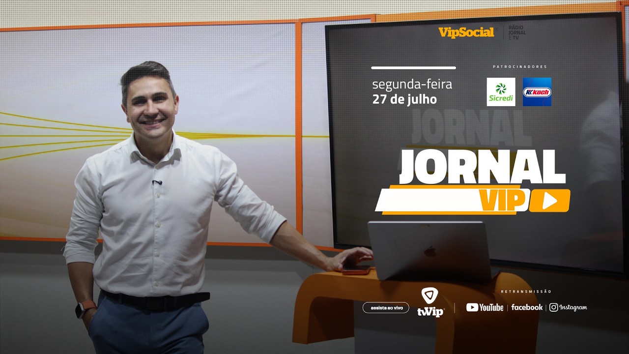 Jornal Vip com as informações da região, desta segunda-feira, 27 de julho
