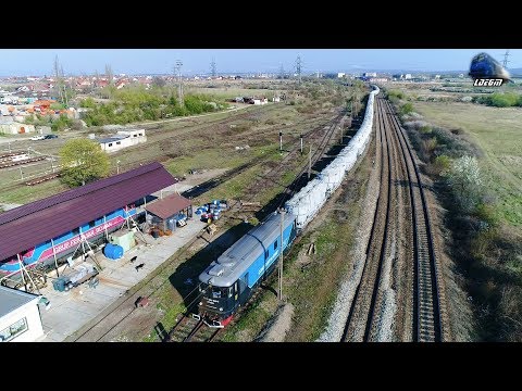 🚁[Drone] LDE2100 60-0946-3 & Navetă de Ciment MMV Cement Train in Oradea Est Triaj - 09 April 2020