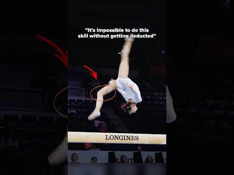 Is she the only gymnast who can do this skill with a straight knee?🤔 #gymnastics #perfect #beam