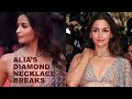 Alia Bhatt S Diamond Necklace Breaks Alia Bhatt Cannes Video