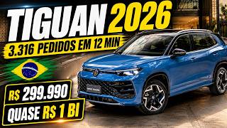 Novo Tiguan 2026 vendeu tudo? VW pode faturar quase R$ 1 bilhão! #volkswagen #tiguan #volks