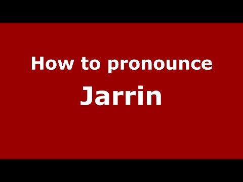 How to pronounce Jarrin (Spanish/Argentina) - PronounceNames.com