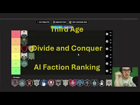 Ranking Divide and Conquer Third Age Factions (AI Power Ranking)