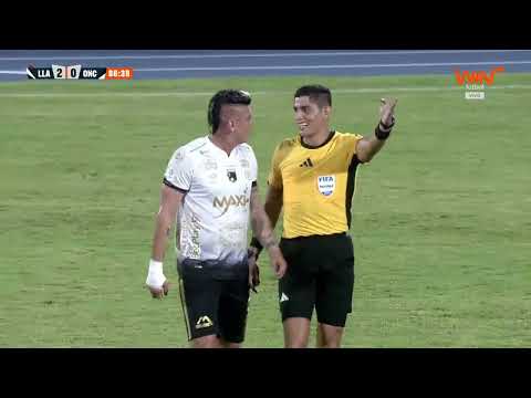 A STRAIGHT RED CARD FOR MICHAEL RANGEL IN LLANEROS VS. ONCE CALDAS! #LALIGAxWIN 🐴⚽⚪🔥