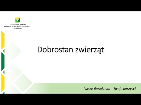 Ekoschemat - Dobrostan zwierząt