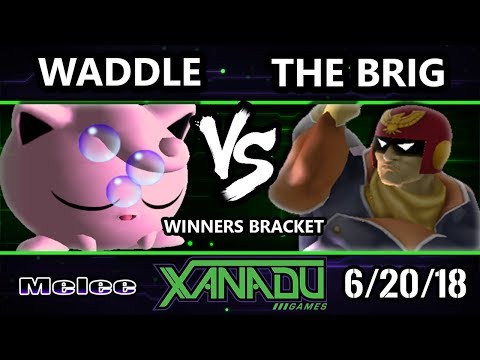 S@X 255 SSBM - Waddle (Jigglypuff) Vs. The Brig (Captain Falcon) - Smash Melee Winners Bracket
