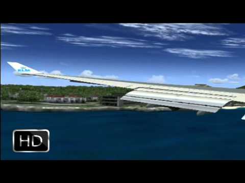TheFlightHD - KLM Boeing 747- 400 - Landing at St Marteen