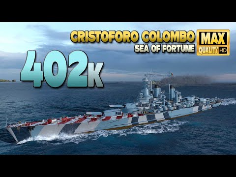 Battleship "Cristoforo Colombo" with huge +400000 damage - World of Warships