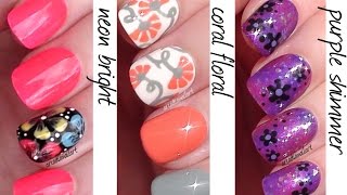 Easy Flower Nails! Nail Art for Beginners | ArcadiaNailArt