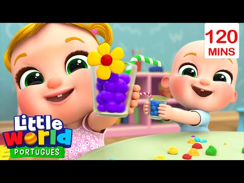 Frutinhas Coloridas! 🍇🍎 Aprenda | MARATONA - O Mundo de Nina e Nico – Little World Português
