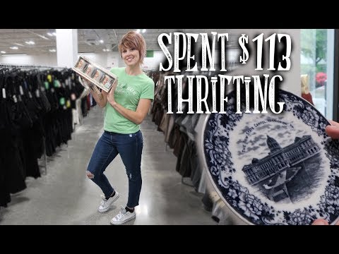 Spent 1 Hour and $113 Thrifting for Profit |Thrift with Us | Reselling