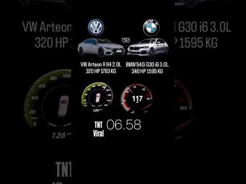 Thumbnail for VW Arteon R R4 2.0L 320 HP 1783 KG vs BMW 540i G30 i6 3.0L 340 HP 1595 KG by Ferrari, Supercar, Toyota, BMW, Volkswagen, Car