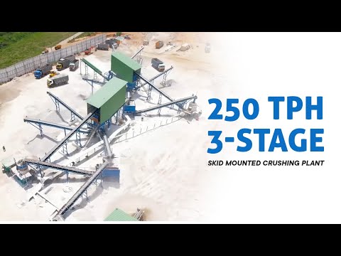 Puzzolana’s 250 TPH 3-Stage Skid-Mounted Crushing Plant