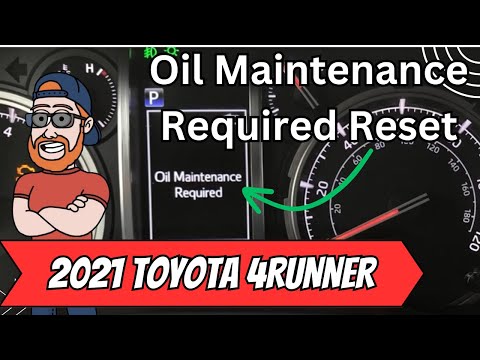 2021 Toyota 4Runner oil maintenance required reset