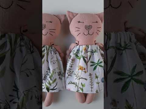 Cat doll sewing pattern Easy #sewing #handmade #cat #shorts