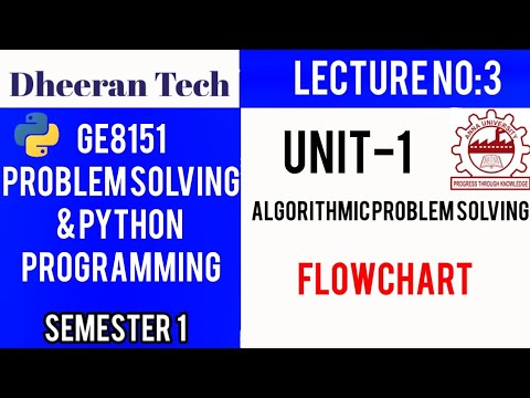 Ge8151problem Solving And Python Programming Psppmanojkumar Lecturesflow Chart