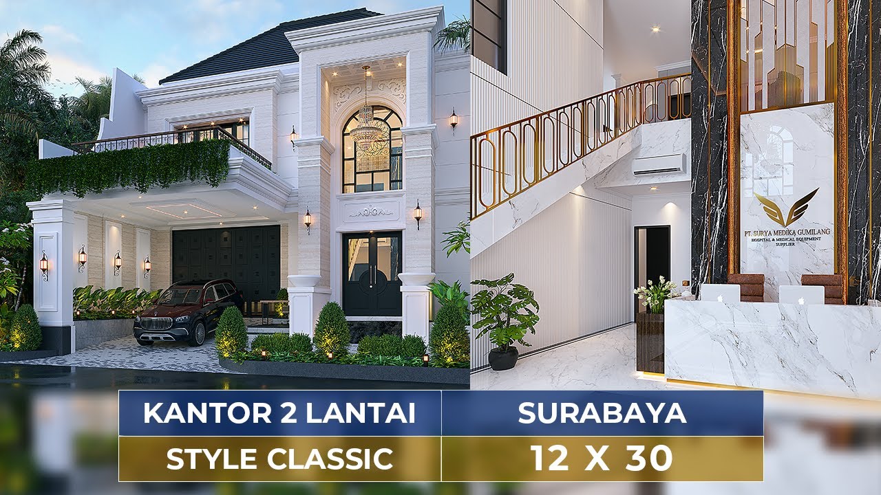 Video 3D Mr. YNT 1447 Classic Office 2 Floors Design - Surabaya