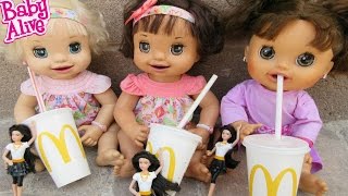 BABY ALIVE McDonalds Outing With Pumpkin, Ruby Snow &amp; Margie McCabe!