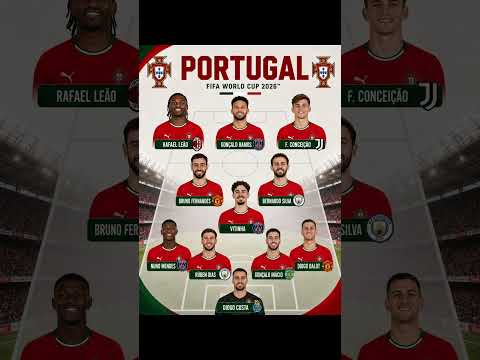 Portugal Starting XI World Cup 2026 🇵🇹⚽ Leão & Bruno Lead the Way!