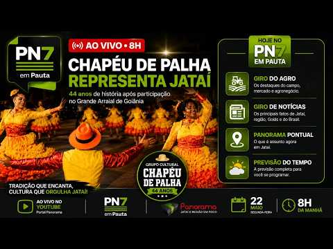 PN7 EM PAUTA | AGRO, NOTÍCIAS DE GOIÁS E CHAPÉU DE PALHA REPRESENTANDO JATAÍ
