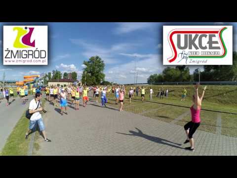 VII Żmigrodzki Bieg Smoka - rozgrzewka biegaczy