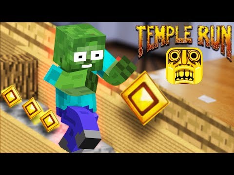 Monster School: TEMPLE RUN CHALLENGE - Minecraft Animation