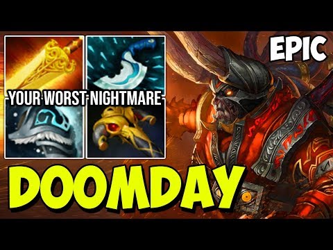 Your Worst NIGHTMARE is Here [Doom] Burn Frozen Build SUPER CARRY Full Armor DOTA 2 7.21