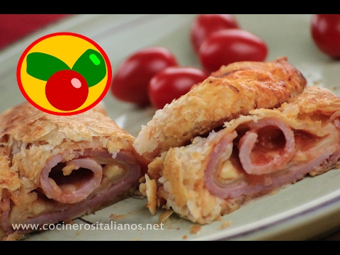 Pizza Roll de hojaldre