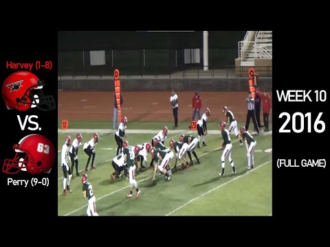 Harvey Red Raiders (1-8) vs. Perry Pirates (9-0) - 2016 Ohio High School Football (FULL GAME)