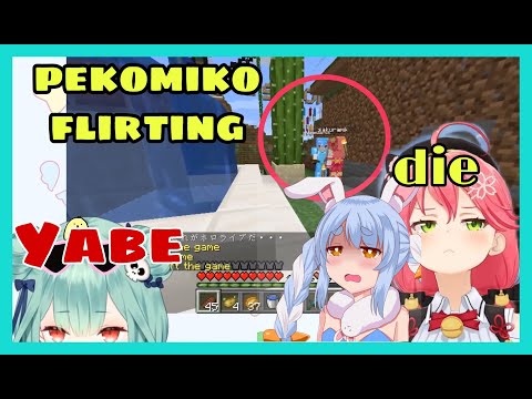 Hololive Cut - Rushia Hunted Down By Pekora Miko After Flirting Accident | Minecraft  [Hololive/Eng Sub]
