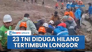 23 Prajurit TNI Diduga Hilang Tertimbun Longsor di Cisarua, Kapendam Siliwangi Minta Menunggu