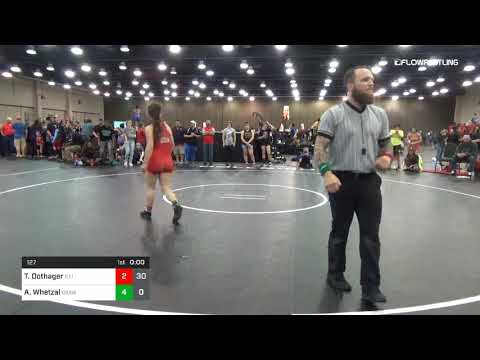 127 Lbs Rr Rnd 5 Taylor Dothager Illinois Dual Vs Ashley Whetzal USAW Draw