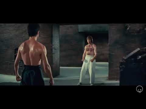 Bruce Lee vs chuck Norris slow motion fight scenes
