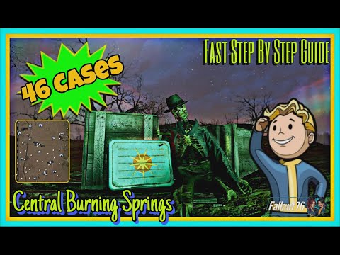 🟣 FALLOUT 76 | FASTEST Way to Find case 64-110 Central Burning Springs Abraxodyne Intel Suitcases