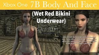 Skyrim SE Xbox One Mods|7B Body And Face (Wet Red Bikini Underwear)