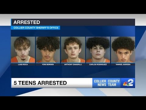 Five Collier County Teens Arrested In Violent Robbery Kidnapping