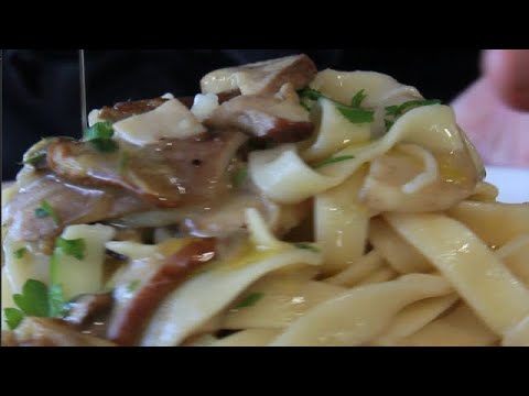 TAGLIATELLE ai FUNGHI PORCINI  ricetta facile tagliatelle ai funghi porcini senza uova