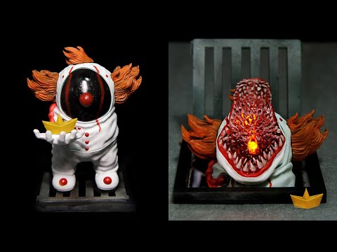 Making Real Among us Pennywise Impostor Sculpture Timelapse