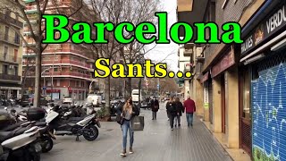 [SPAIN-BARCELONA] Walking along Sants street... 05/MAR/2021 05:00 pm