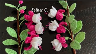 DIY Crochet Fuchsia Flower Tutorial Step by Step  