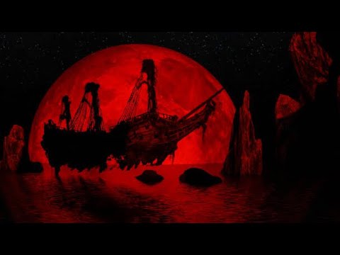 Haunted Ghost Pirate Ship With Thunderstorm In Background | Ghost Sounds | Black Screen