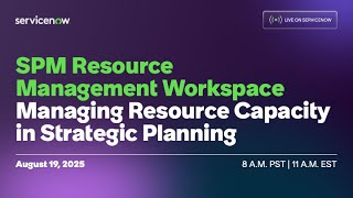 SPM Resource Management Workspace: Managing Resource Capacity in Strategic Planning