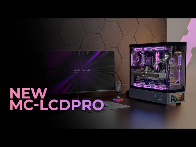 Mars Gaming MC-LCDPRO Caixa ATX com Vidro Temperado e Ecrã IPS LCD 7,2" Branca video