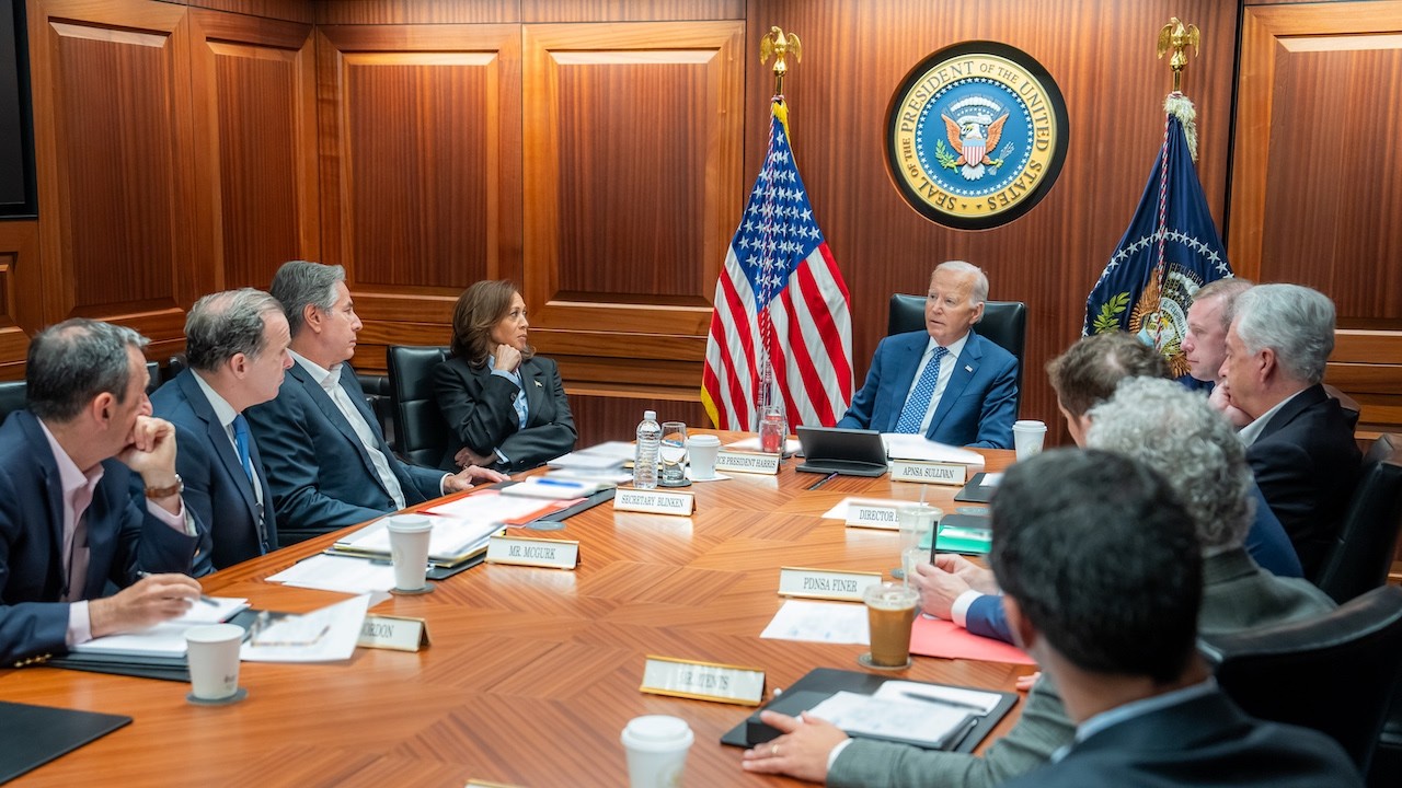 Biden, Harris met in Situation Room on Israel-Hamas cease-fire deal