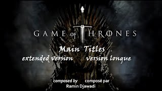 Ramin Djawadi - GAME OF THRONES ost - Main Titles - extended [HQ]