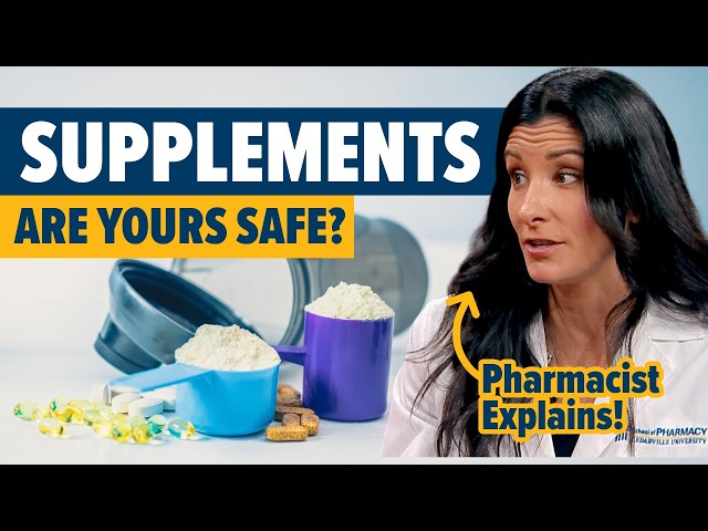 Thumbnail for video titled: The Truth About Supplements Most People Don't Know | Ask the Pharmacist with Dr. Shannon Yarosz